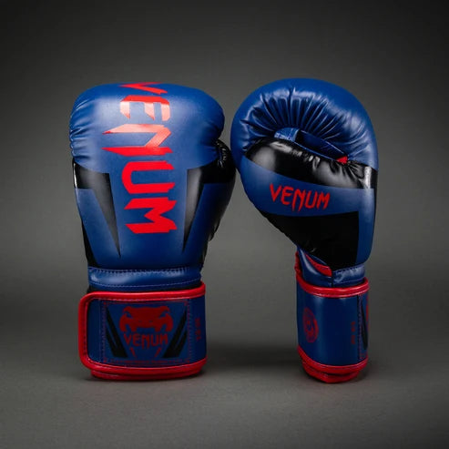Guantes de boxeo Venum Elite - Azul oscuro/Rojo