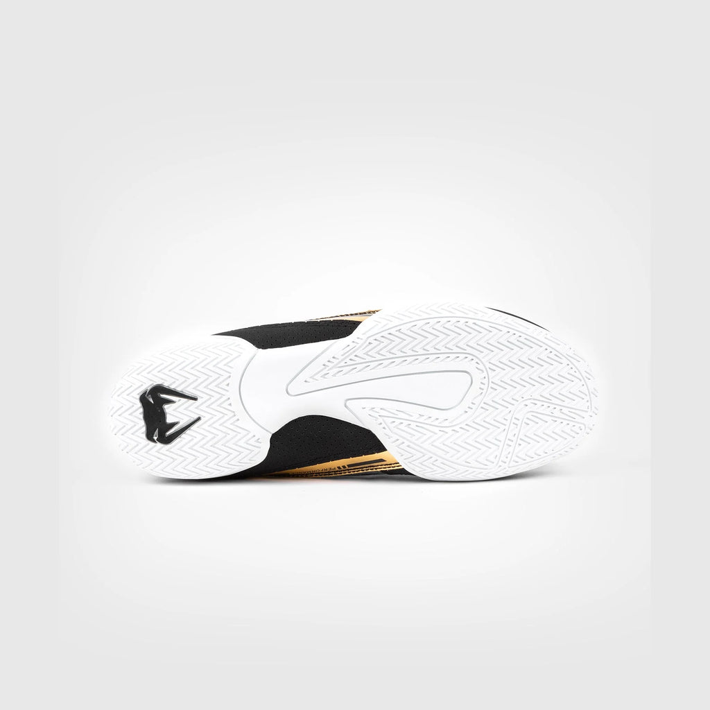 Zapatos de boxeo Venum Elite - Negro/Blanco/Dorado