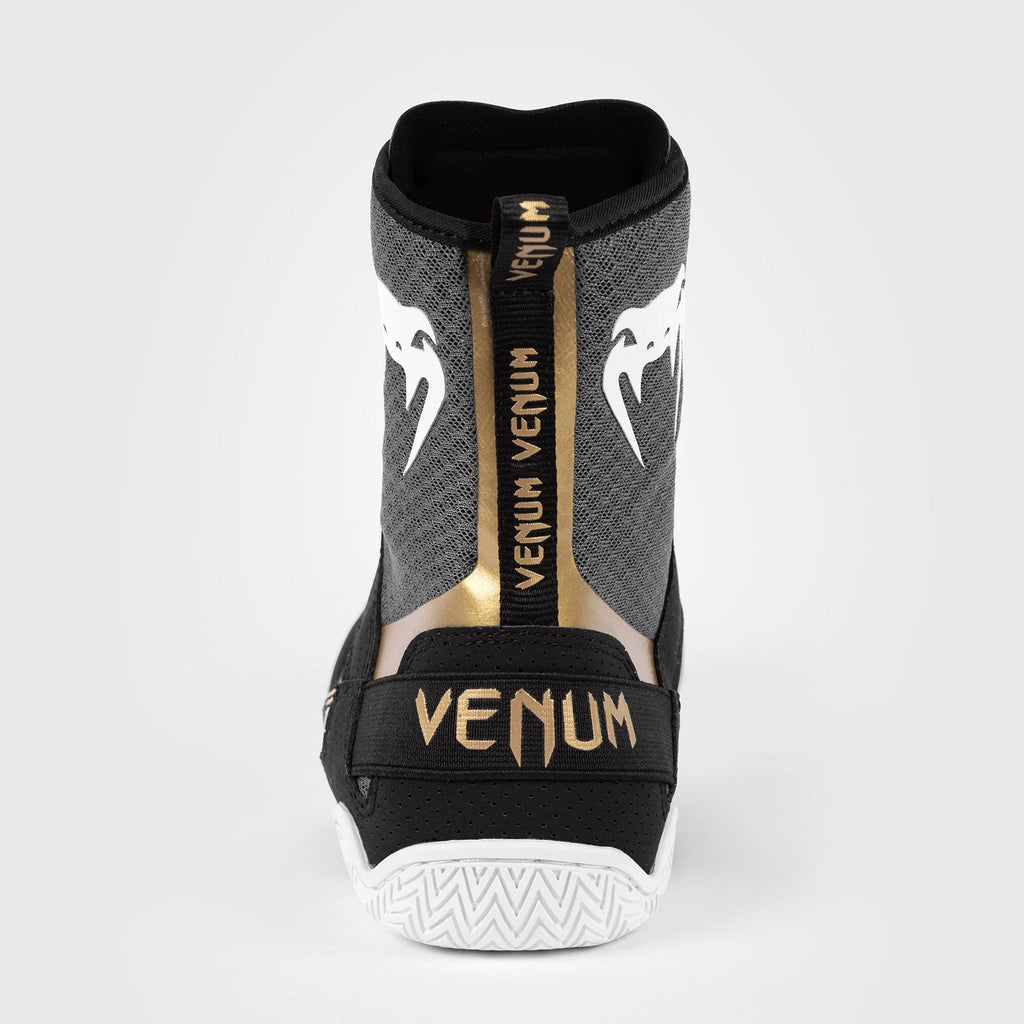 Zapatos de boxeo Venum Elite - Negro/Blanco/Dorado
