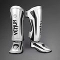 Espinilleras Venum Elite Standup  - Plata/Negro