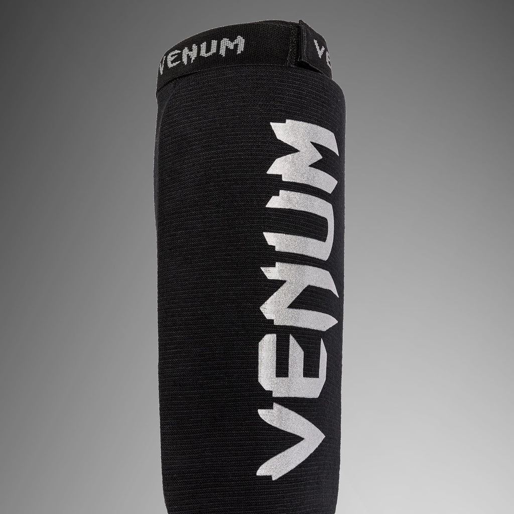 Espinilleras Venum Kontact - Negro/Plata