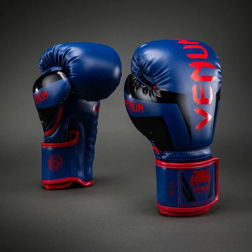 Guantes de boxeo Venum Elite - Azul oscuro/Rojo