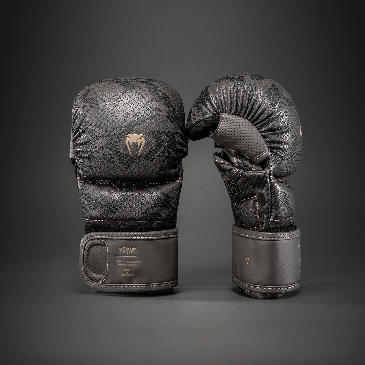 Guantes de sparring MMA Venum Impact Evo Scales - Gris oscuro