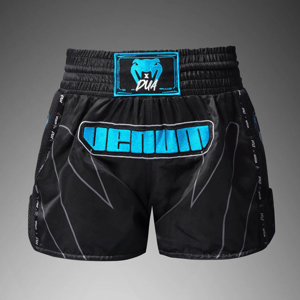 Shorts de muay thai Venum x Dua  - Negro/Azul Eléctrico